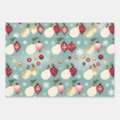 Weihnachtsmuster im Glitzer Geschenkpapier Set (Vorderseite 2)