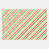 Weihnachtsmuster im Grün, Weiß, Rot Geschenkpapier Set (Vorderseite 2)