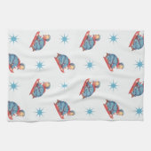 Weihnachtsmuster im Jahrgang, Kinderspielplatz im Geschirrtuch (Horizontal)