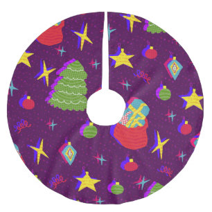 Weihnachtsmuster im neuen Jahr Polyester Weihnachtsbaumdecke