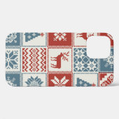Weihnachtsmuster im Patchwork-Stil. Traditionell Case-Mate iPhone Hülle (Rückseite (Horizontal))