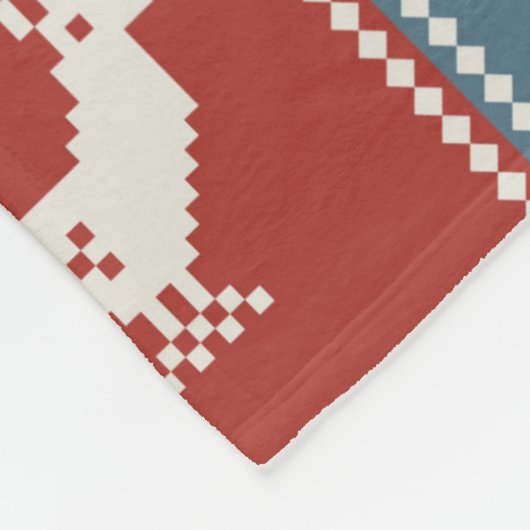 Weihnachtsmuster im Patchwork-Stil. Traditionell Fleecedecke (Ecke)