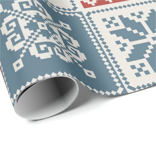 Weihnachtsmuster im Patchwork-Stil. Traditionell Geschenkpapier (Rolleneckpunkt)