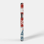 Weihnachtsmuster im Patchwork-Stil. Traditionell iPhone Hülle (Rechte Seite)