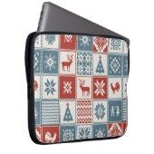 Weihnachtsmuster im Patchwork-Stil. Traditionell  Laptopschutzhülle (Vorne Rechts)