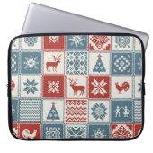 Weihnachtsmuster im Patchwork-Stil. Traditionell  Laptopschutzhülle (Vorderseite)