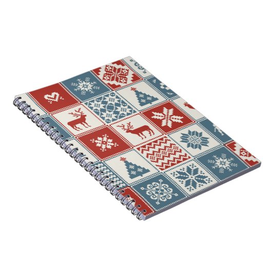 Weihnachtsmuster im Patchwork-Stil. Traditionell  Notizblock (Rechte Seite)
