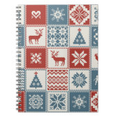 Weihnachtsmuster im Patchwork-Stil. Traditionell  Notizblock (Vorderseite)