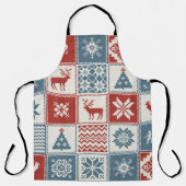 Weihnachtsmuster im Patchwork-Stil. Traditionell Schürze (Vorderseite)