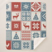 Weihnachtsmuster im Patchwork-Stil. Traditionell  Sherpadecke (Vorderseite)