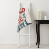 Weihnachtsmuster im Patchwork-Stil. Traditionell  Sherpadecke (Beispiel)