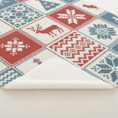 Weihnachtsmuster im Patchwork-Stil. Traditionell  Sherpadecke (3/4)