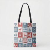 Weihnachtsmuster im Patchwork-Stil. Traditionell Tasche (Vorderseite)
