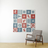 Weihnachtsmuster im Patchwork-Stil. Traditionell Wandteppich (Beispiel (Horizontal))