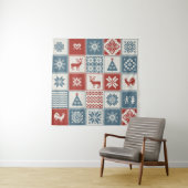 Weihnachtsmuster im Patchwork-Stil. Traditionell Wandteppich (Beispiel)