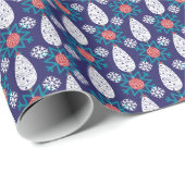 Weihnachtsmuster im skandinavischen Stil Geschenkpapier (Rolleneckpunkt)