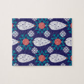 Weihnachtsmuster im skandinavischen Stil Puzzle (Horizontal)