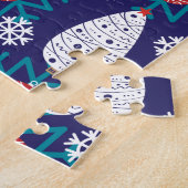 Weihnachtsmuster im skandinavischen Stil Puzzle (Seite)