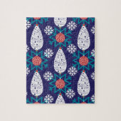 Weihnachtsmuster im skandinavischen Stil Puzzle (Vertikal)