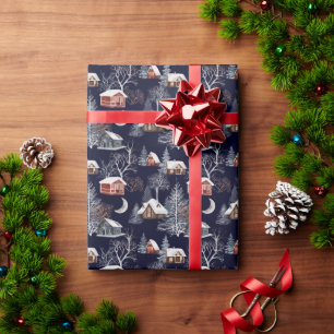 Weihnachtsmuster im Winter Geschenkpapier