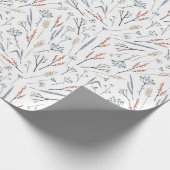 Weihnachtsmuster in farbenfrohen Pflanze im Winter Geschenkpapier (Ecke)