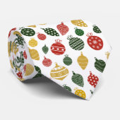 Weihnachtsmuster in Rot, Grün und Gold Krawatte (Gerollt)