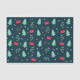 Weihnachtsmuster in Rot und Grün Seidenpapier