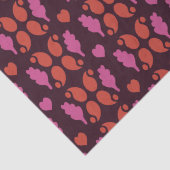 Weihnachtsmuster in Rot und Rosa Seidenpapier (Detail)