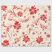 Weihnachtsmuster in Rot und Weiß Geschenkpapier (Flach)