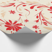 Weihnachtsmuster in Rot und Weiß Geschenkpapier (Ecke)