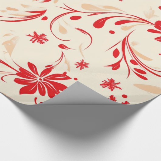 Weihnachtsmuster in Rot und Weiß Geschenkpapier (Ecke)