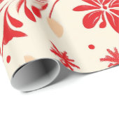 Weihnachtsmuster in Rot und Weiß Geschenkpapier (Rolleneckpunkt)