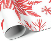 Weihnachtsmuster in Rot und Weiß Geschenkpapier (Rolleneckpunkt)