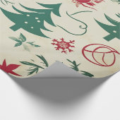 Weihnachtsmuster in Rot und Weiß Geschenkpapier (Ecke)