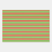 Weihnachtsmuster in Rot, Weiß, Grün Geschenkpapier Set (Vorderseite 2)