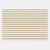 Weihnachtsmuster in Rot, Weiß, Grün Geschenkpapier Set (Vorderseite 2)