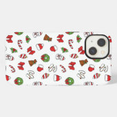 Weihnachtsmuster iPhone Hülle (Rückseite (Horizontal))