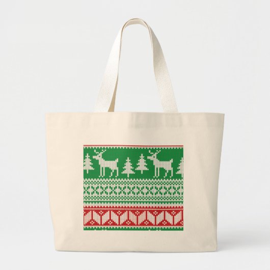 Weihnachtsmuster Jumbo Stoffbeutel (Vorne)