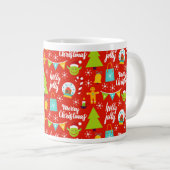 Weihnachtsmuster Jumbo-Tasse (Vorderseite Rechts)