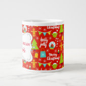 Weihnachtsmuster Jumbo-Tasse (Vorderseite)