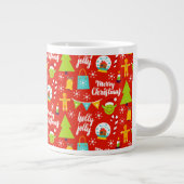Weihnachtsmuster Jumbo-Tasse (Rechts)