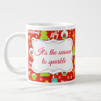 Weihnachtsmuster Jumbo-Tasse