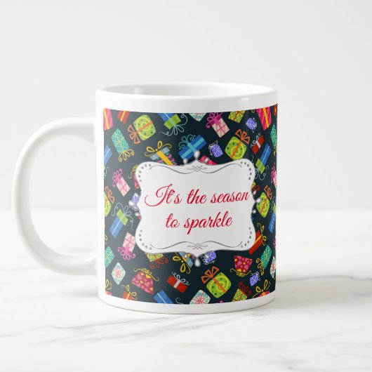 Weihnachtsmuster Jumbo-Tasse (Links)