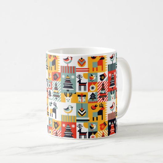 Weihnachtsmuster Kaffeetasse (VorderseiteRechts)