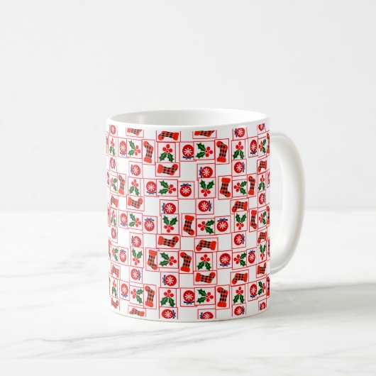 Weihnachtsmuster Kaffeetasse (VorderseiteRechts)