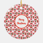 Weihnachtsmuster Keramik Ornament (Hinten)