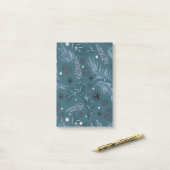 Weihnachtsmuster, Kiefer Schnee 12 Post-it Klebezettel (Auf Schreibtisch)
