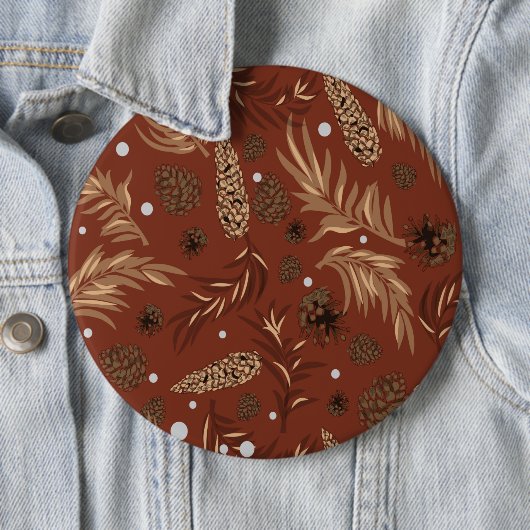 Weihnachtsmuster, Kiefer Schnee 8 Button (Beispiel)