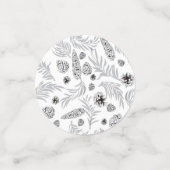 Weihnachtsmuster, Kiefern Schnee 7 Konfetti (Klein Vorderseite)