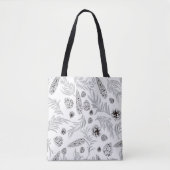 Weihnachtsmuster, Kiefern Schnee 7 Tasche (Vorderseite)